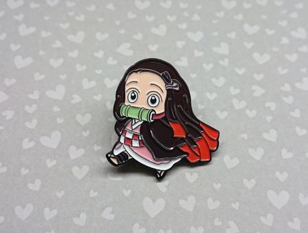 ПИН-0013-09 Незуко Demon Slayer фігурний з застібкою-піном 