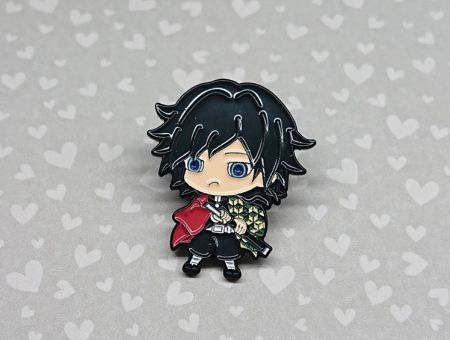 ПИН-0013-11 Гію Томіока Demon Slayer фігурний з застібкою-піном 