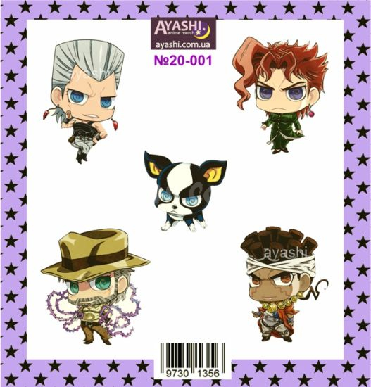 Наліпки Jojo's Bizarre Adventure №20-001 Наліпки Jojo's Bizarre Adventure №20-001